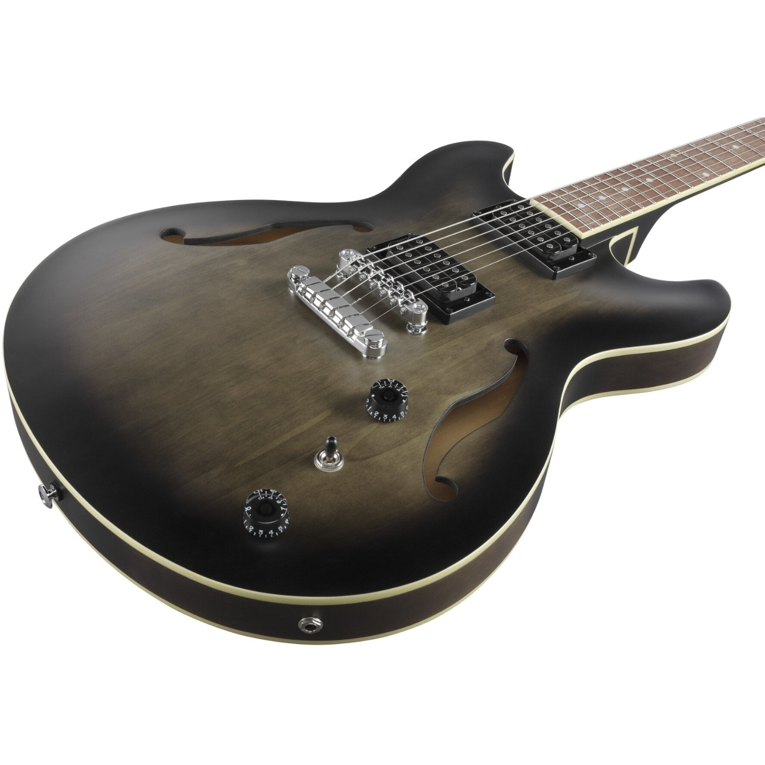 Полуакустическая гитара Ibanez Artcore AS53 Transparent Black Flat - 12