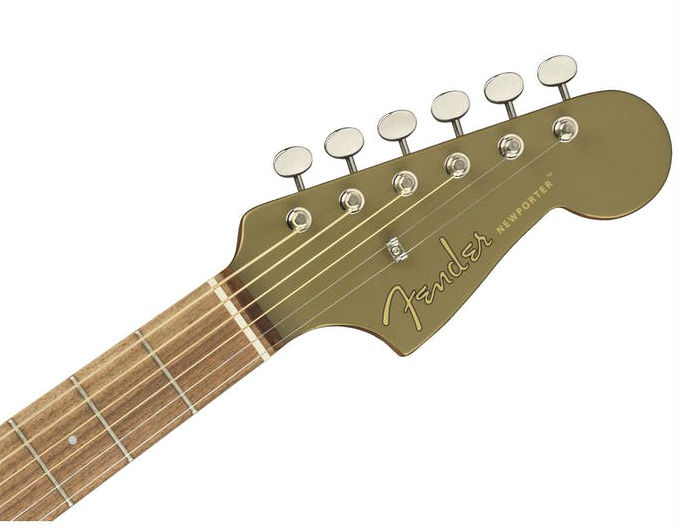 Акустическая гитара Fender Newporter Player Olive Satin, Оливковый - 8