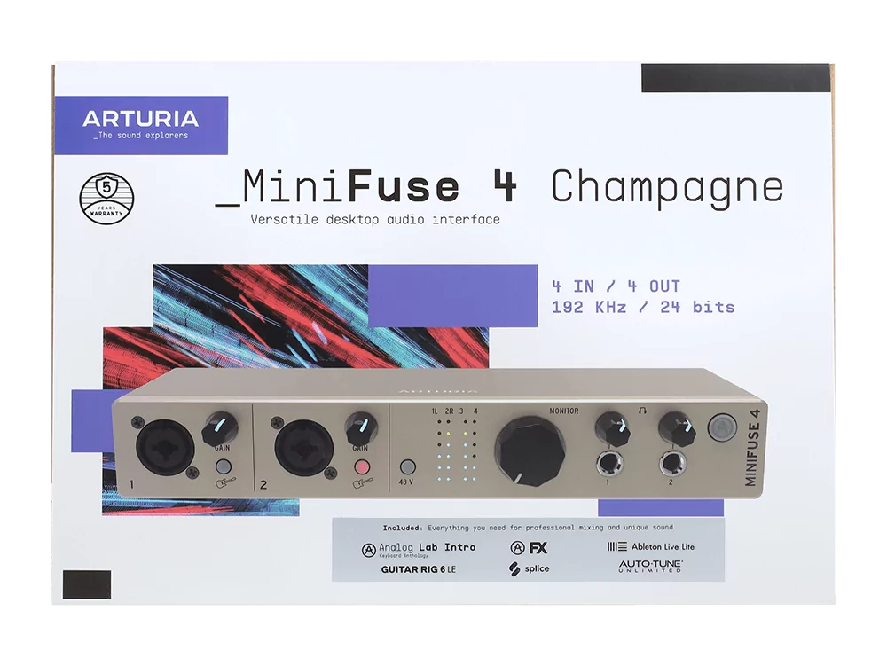 Внешняя звуковая карта Arturia MiniFuse 4 Champagne - 33