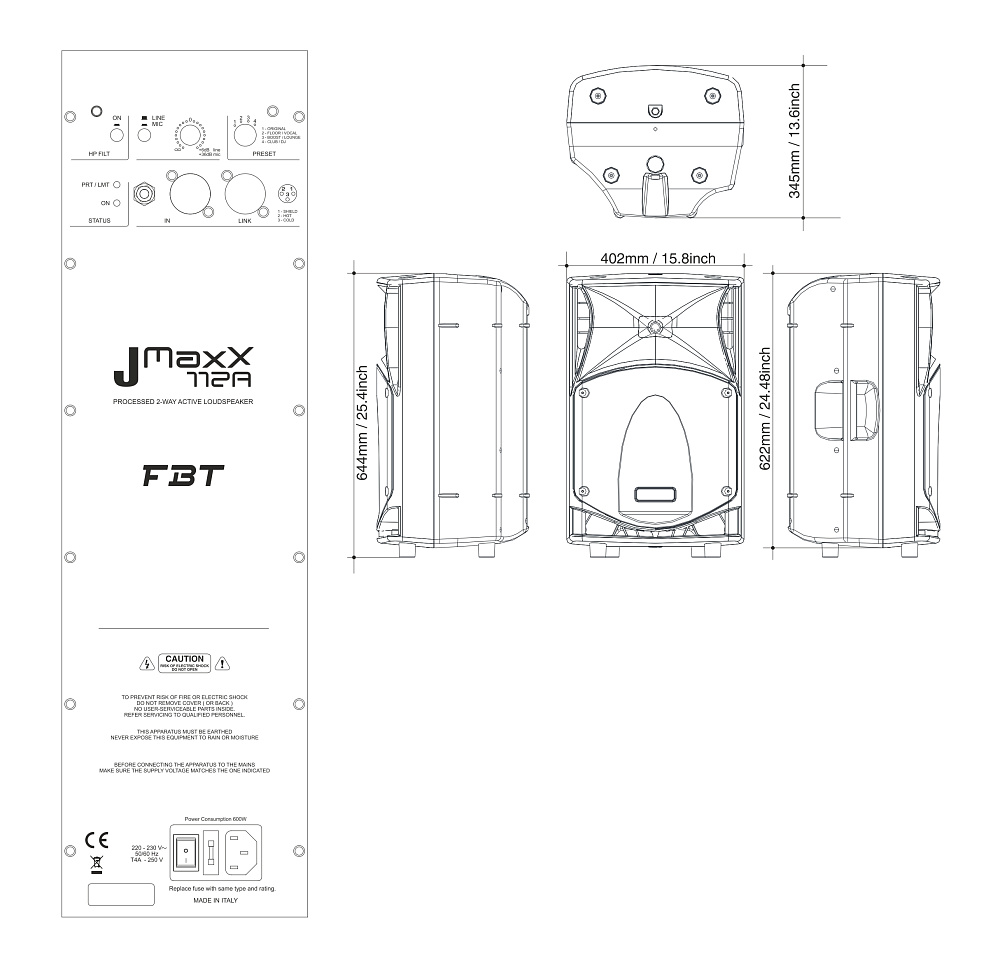 Активная акустическая система FBT JMaxX 112A - 11