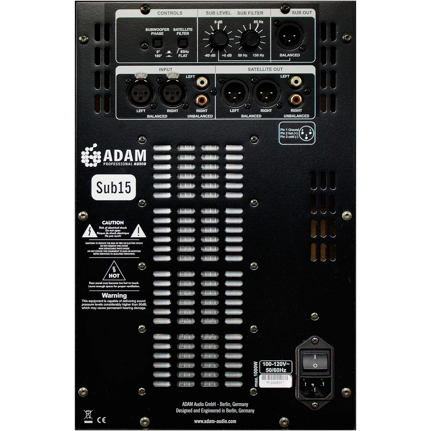 Студийный сабвуфер ADAM Audio Sub15 - 14