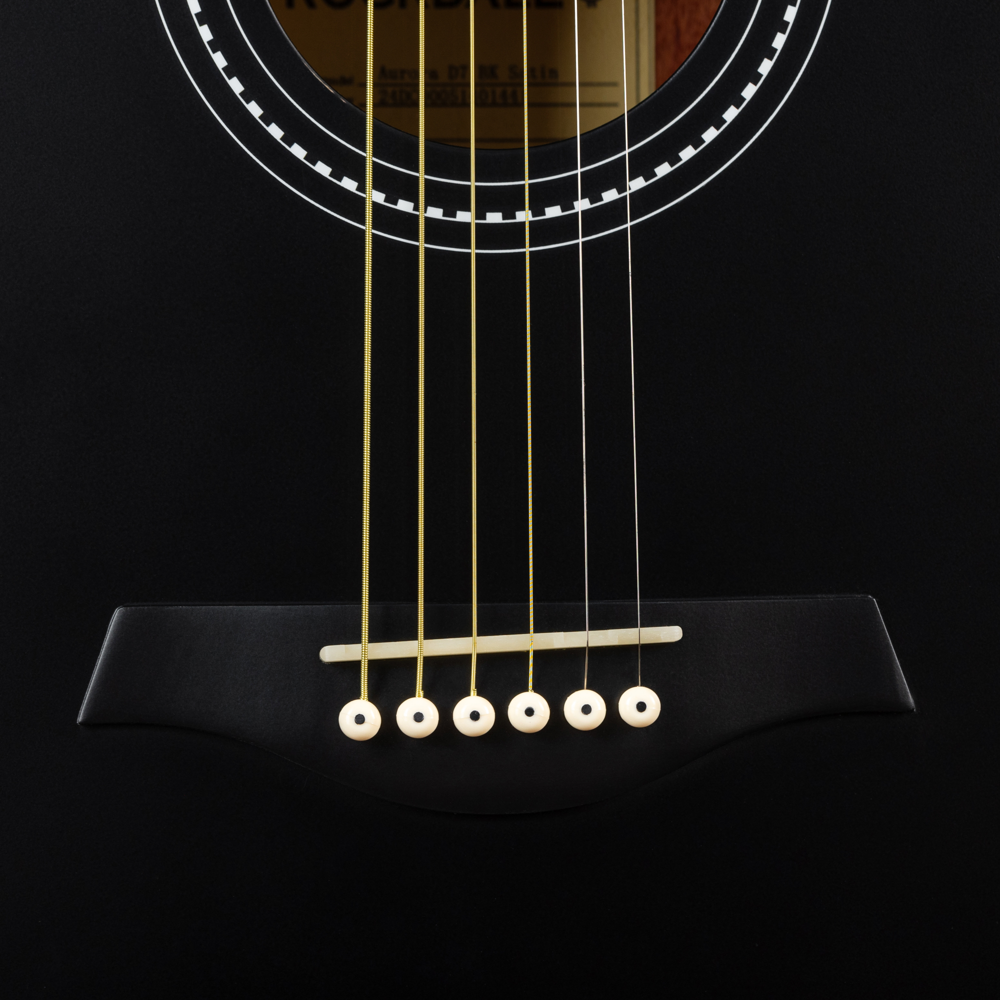 Акустическая гитара Rockdale Aurora D7 Bk Satin, Черный - 15