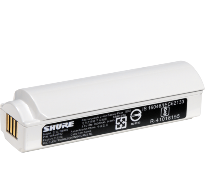 Аккумулятор для передатчика SHURE SB920A - 5