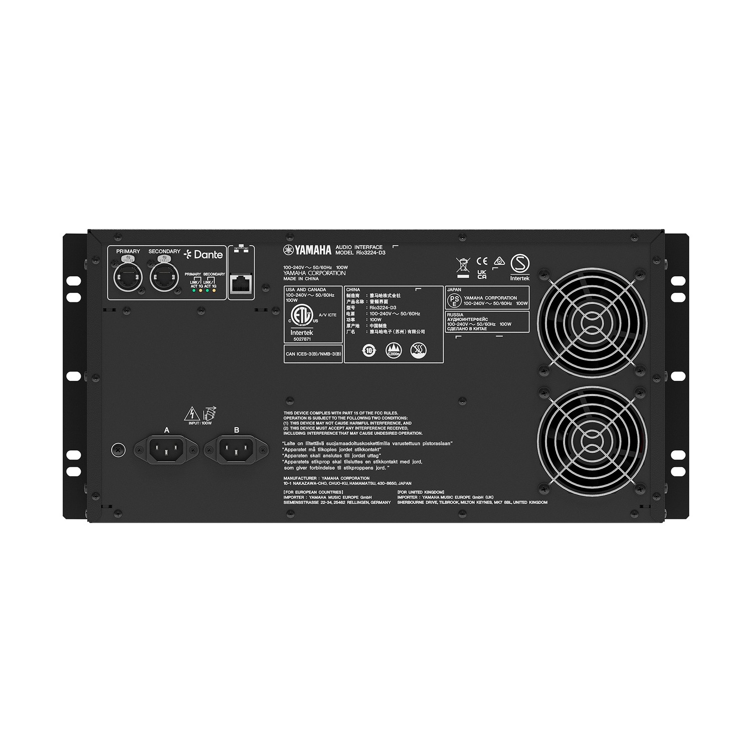 Цифровой конвертор Yamaha Dante RIO3224-D3 - 13