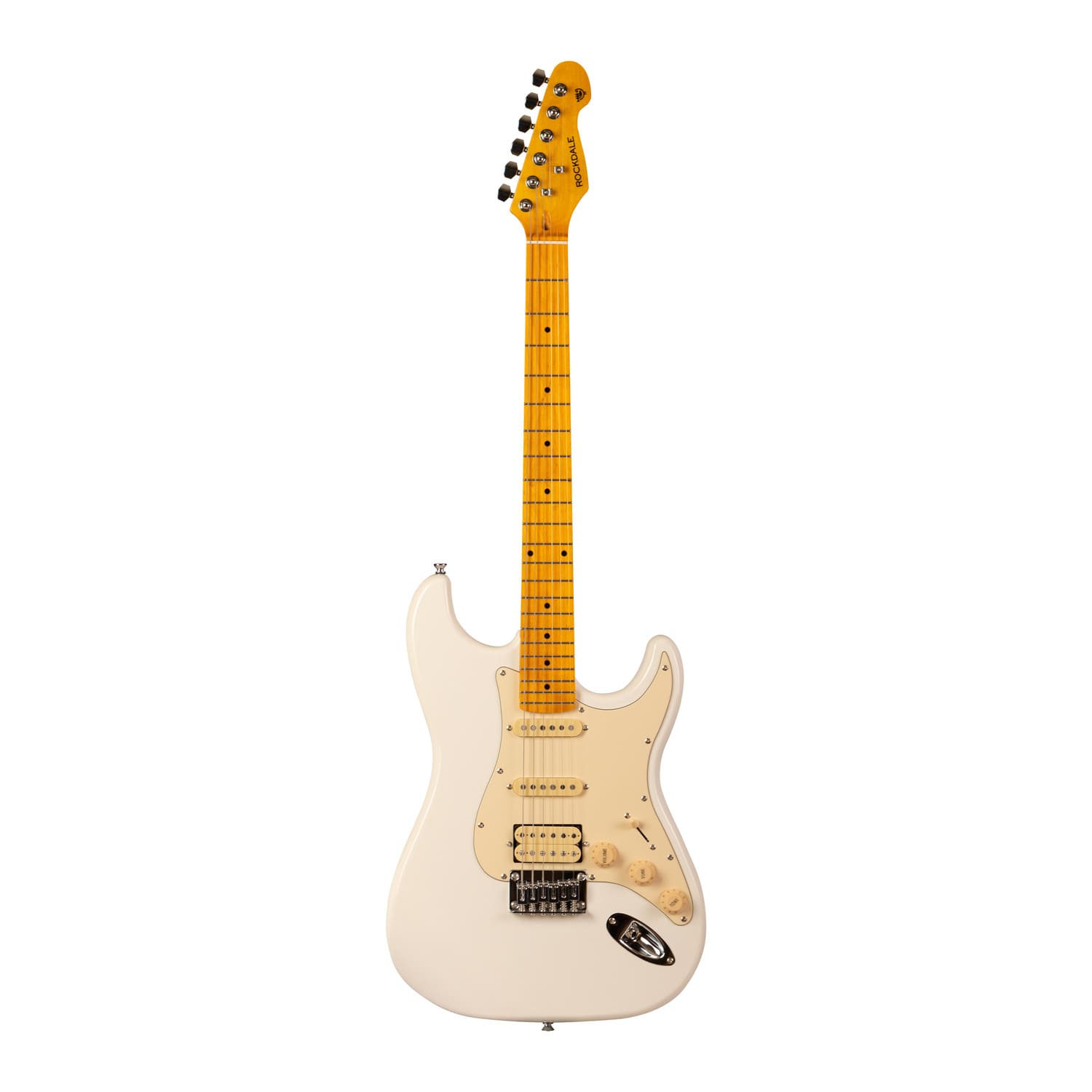 Электрогитара Rockdale Stars Classic HSS Maple Cream White - 12