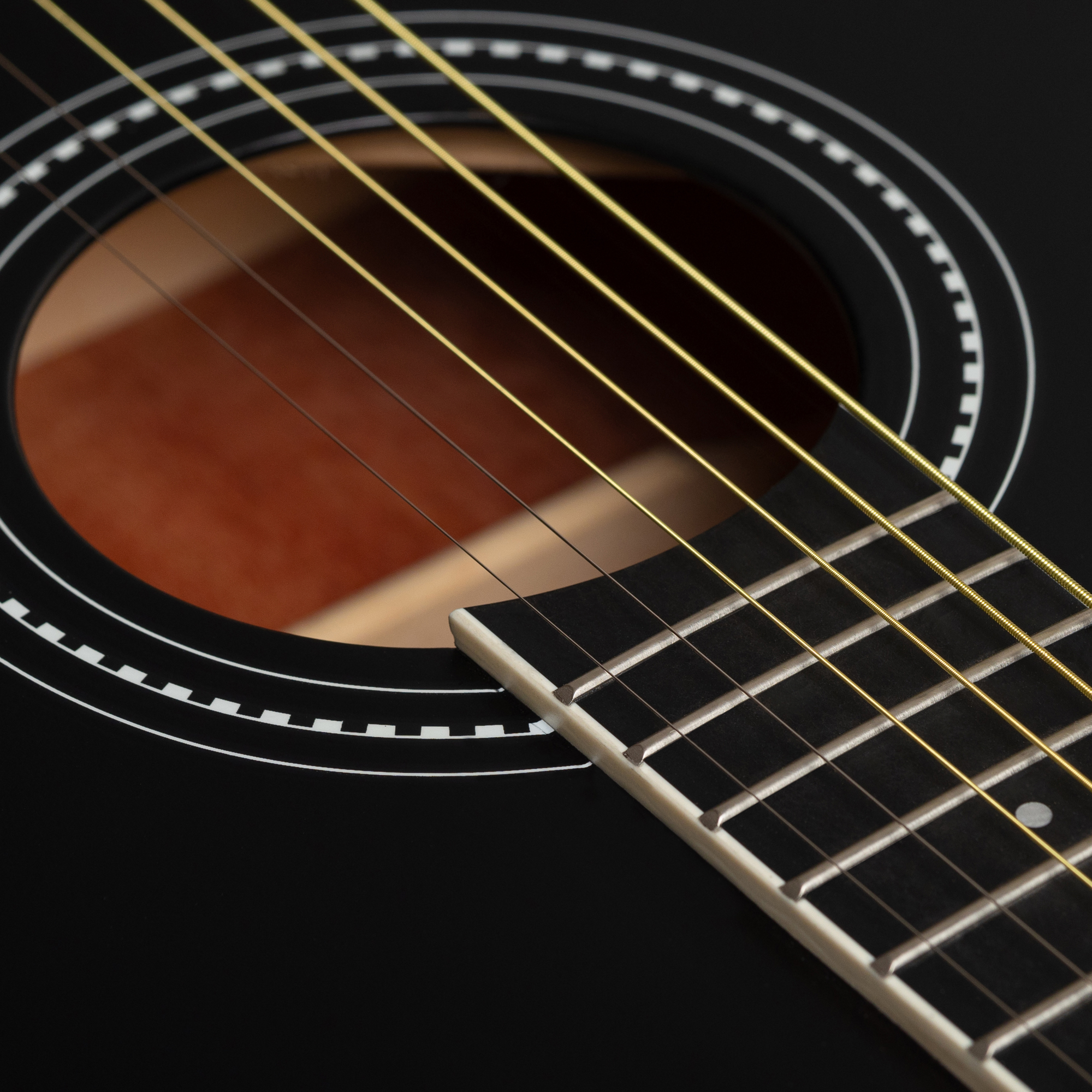 Акустическая гитара Rockdale Aurora D7 Bk Satin, Черный - 16