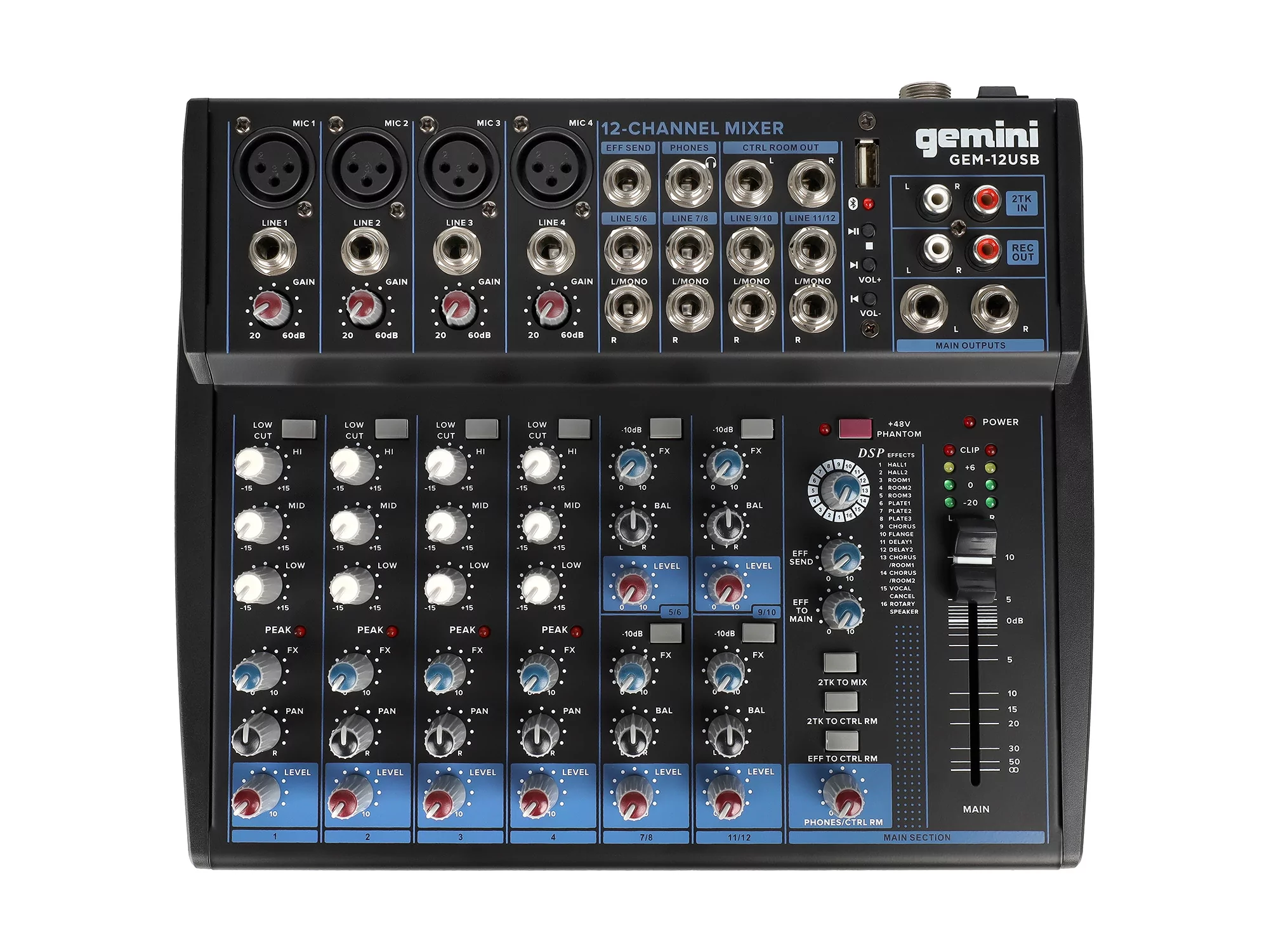 Аналоговый микшер Gemini GEM-12USB - 16