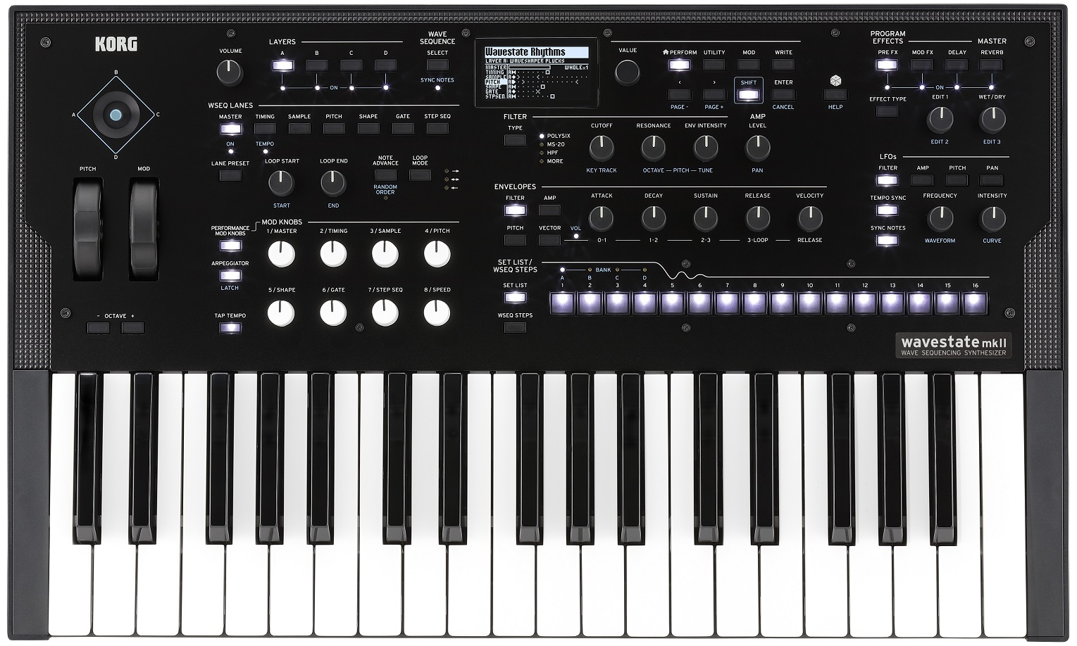 Синтезатор Korg WAVESTATE MKII, Черный - 6