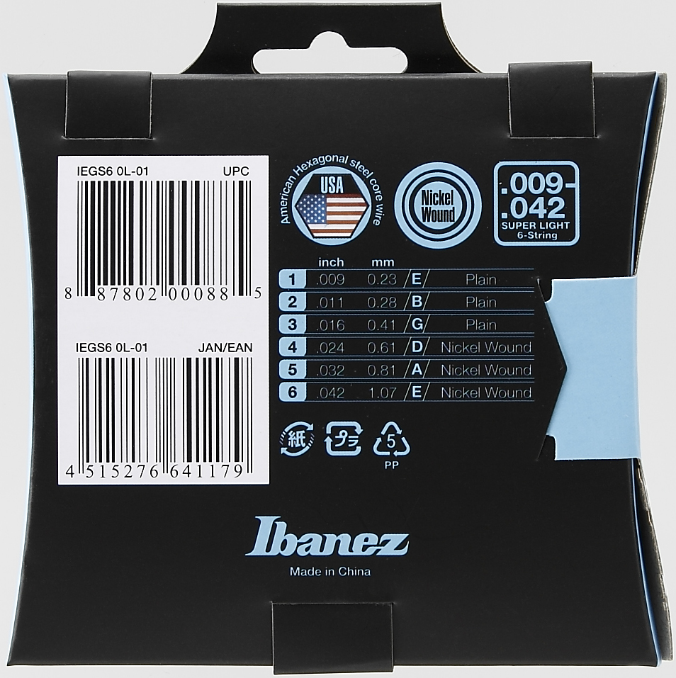 Струны Ibanez IEGS6 - 8