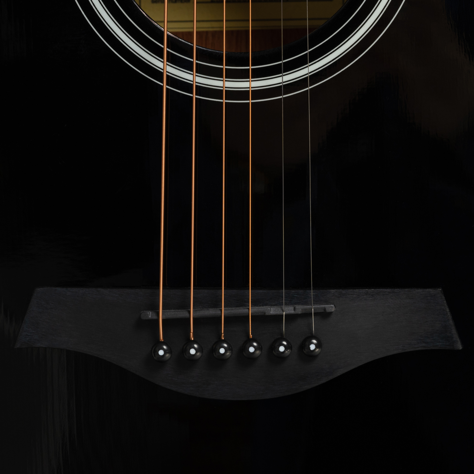 Акустическая гитара Rockdale Aurora D3 C BK E Gloss, Черный - 18