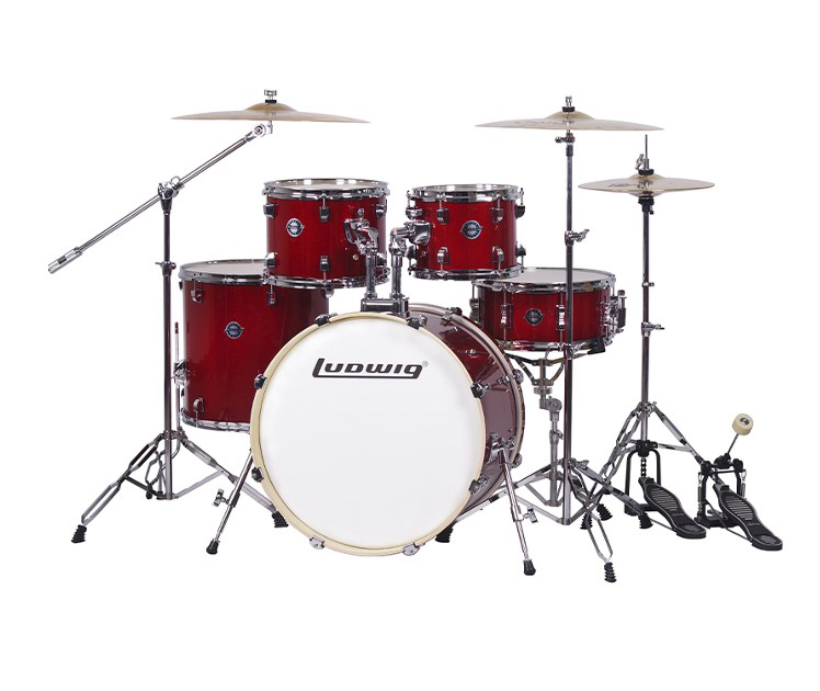 Барабанная установка Ludwig LC196-3 Accent Pro, красная, 2 коробки - 5