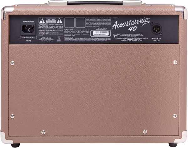 Комбоусилитель Fender ACOUSTASONIC 40, Черный - 11