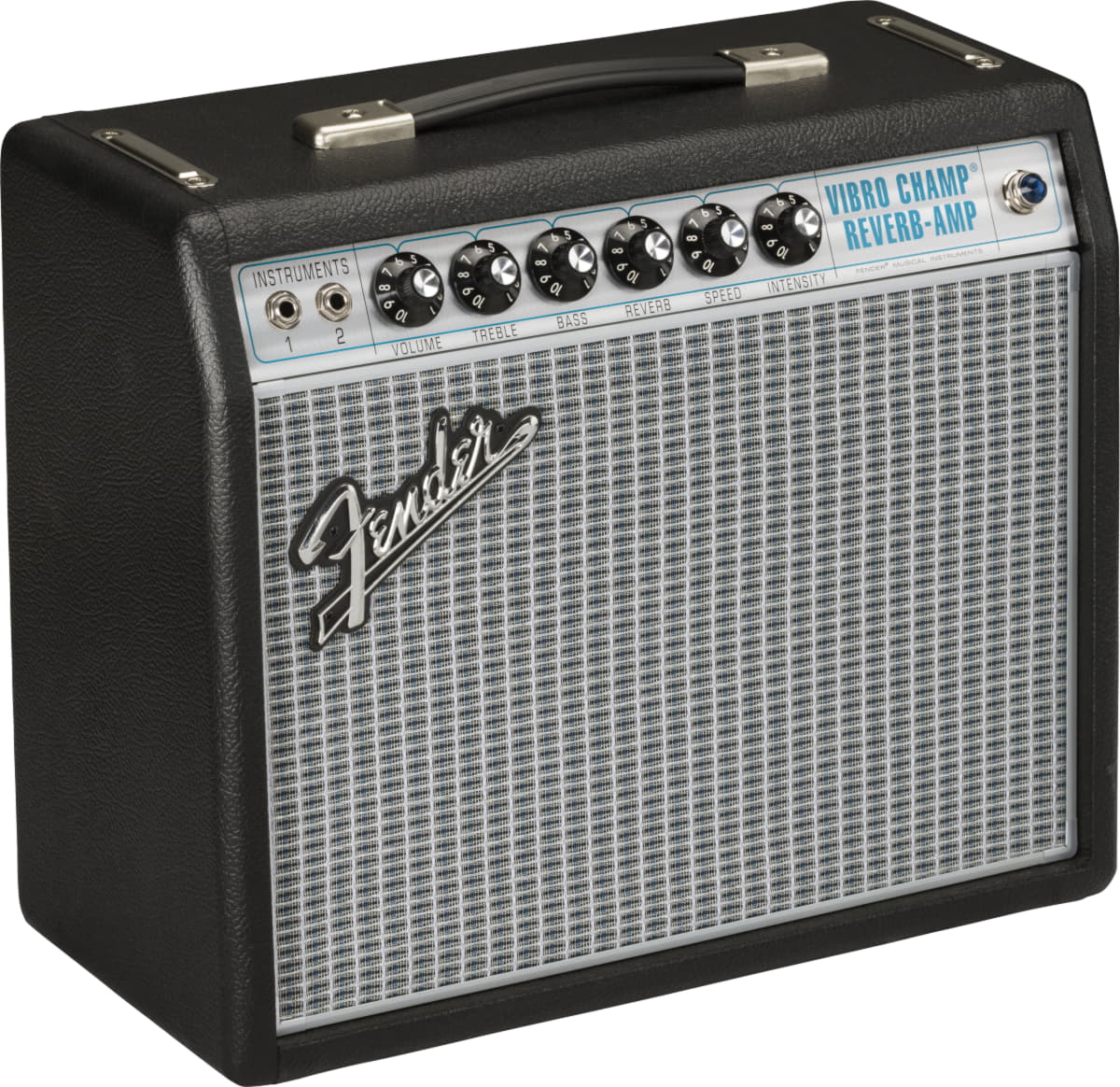 Комбоусилитель Fender 68' Custom Vibro Champ, Черный - 8