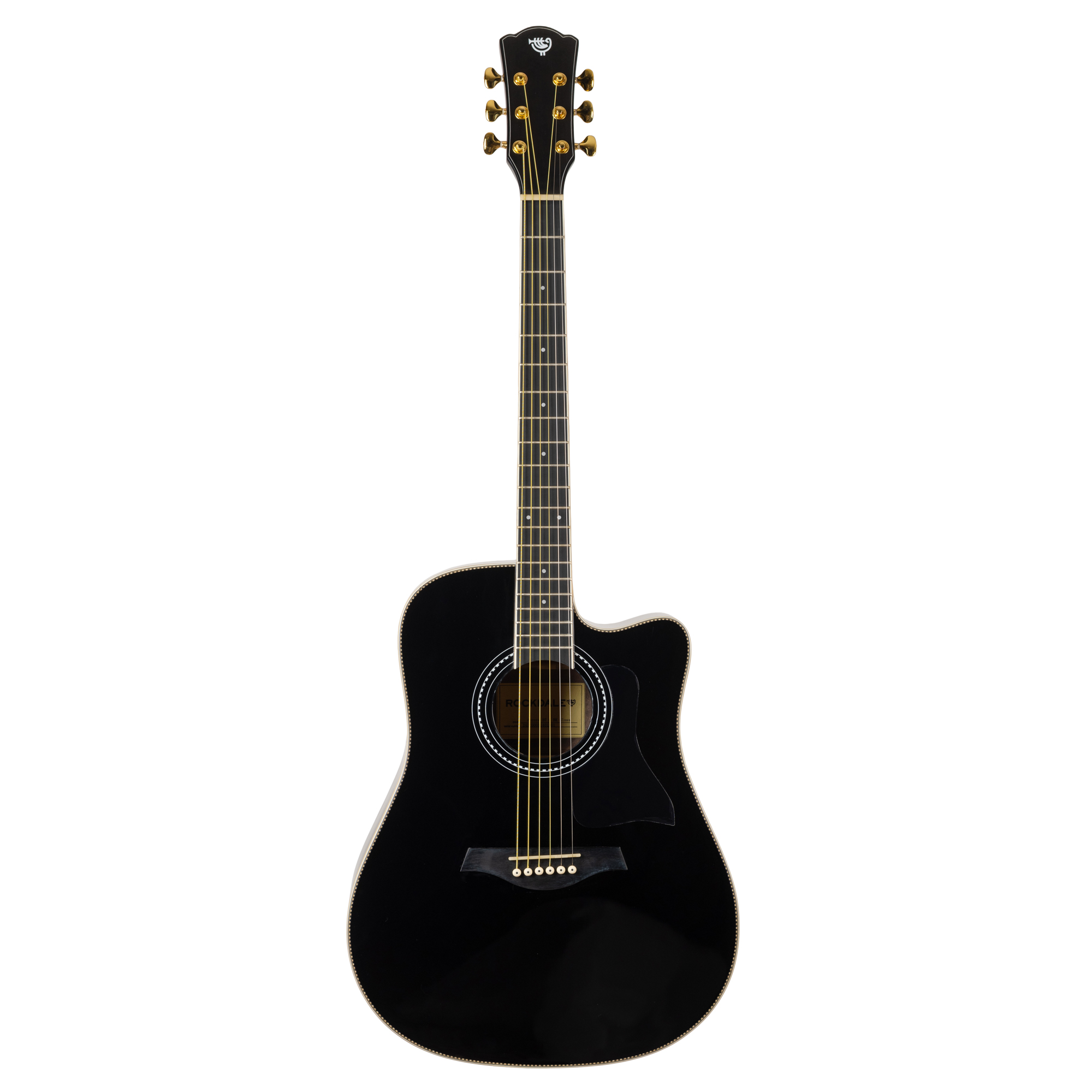 Акустическая гитара Rockdale Aurora D7 C Bk Gloss - 12
