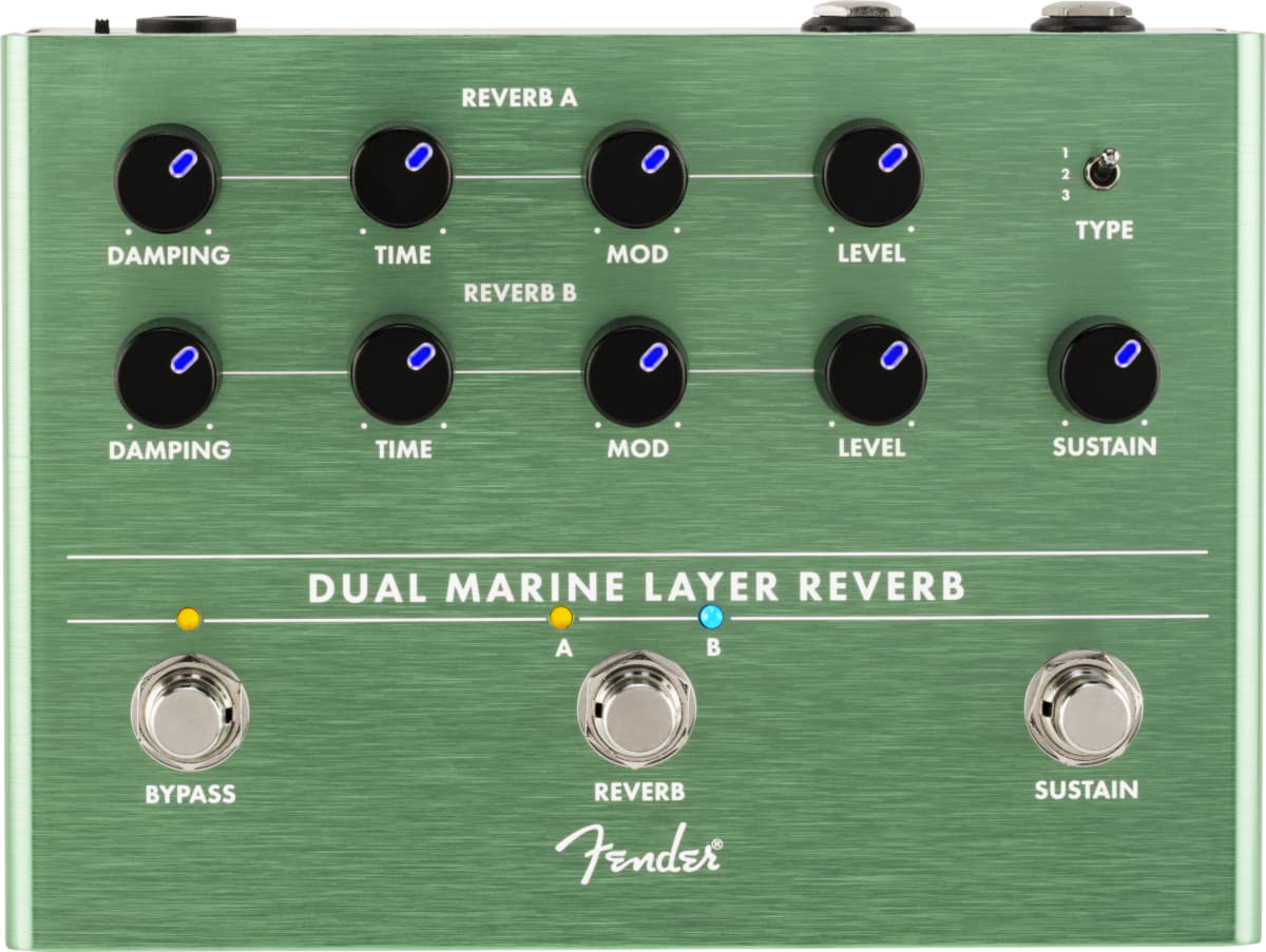 Педаль эффектов Fender DUAL MARINE LAYER REVERB, Черный - 9