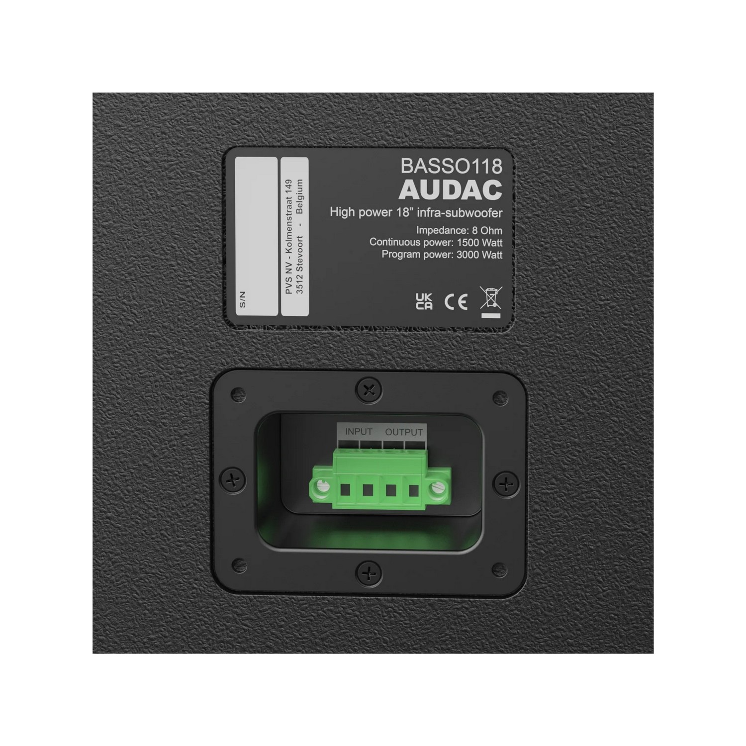 Сабвуфер НЧ: 18" AUDAC BASSO118/B - 9