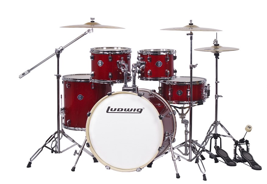 Барабанная установка Ludwig LC197-3 Accent Pro, красная, 2 коробки - 5