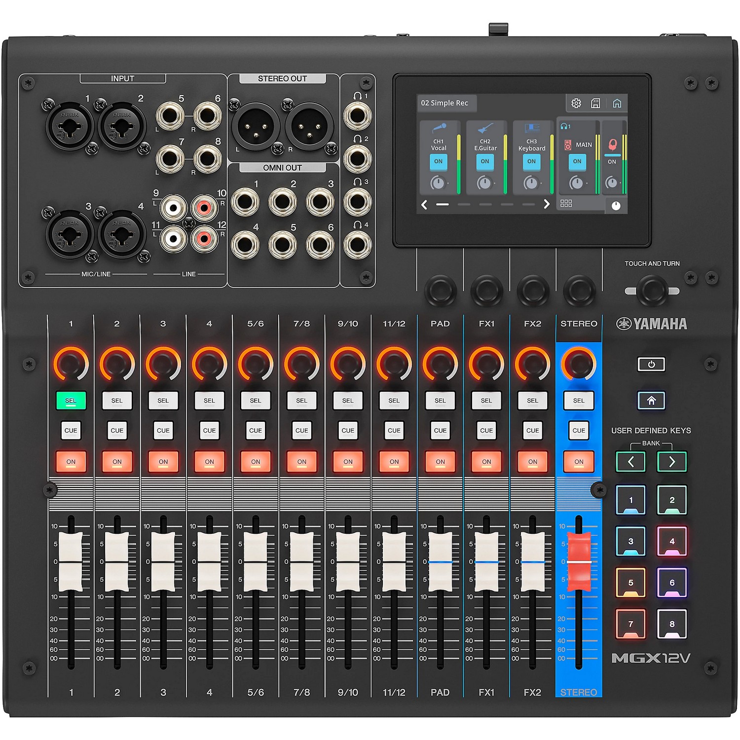 Цифровой микшер Yamaha MGX12V Black - 11