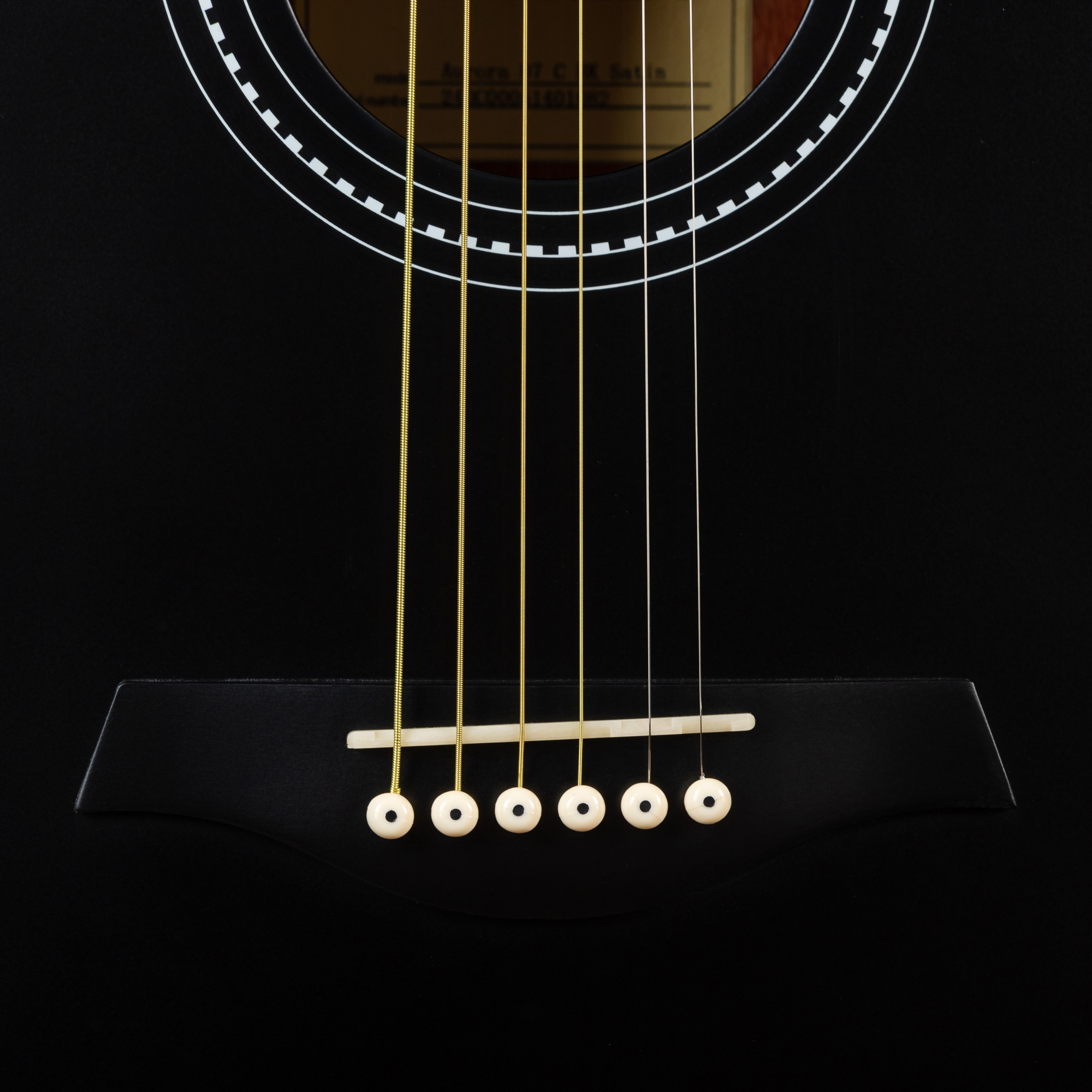 Акустическая гитара Rockdale Aurora D7 C Bk Satin, Черный - 15