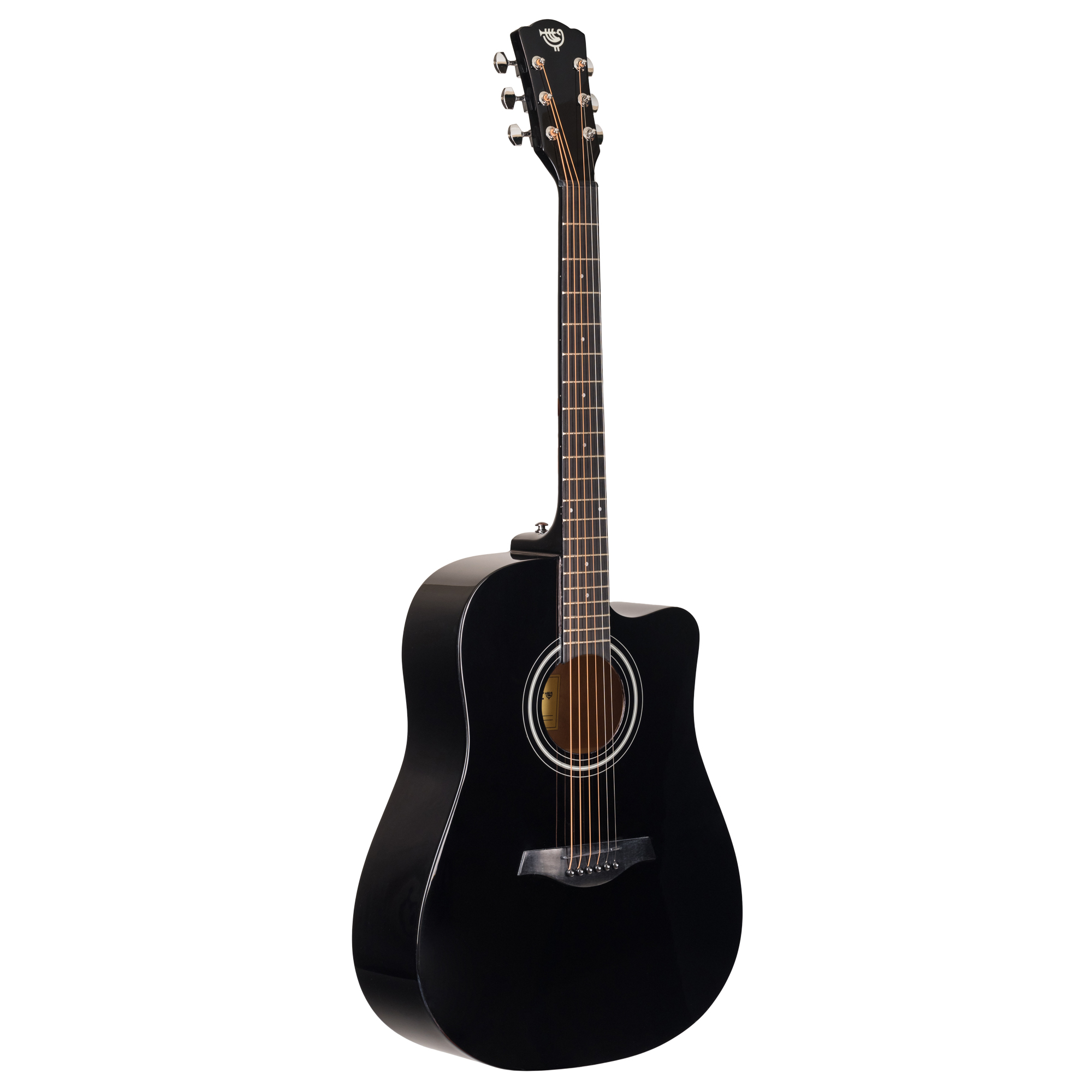 Акустическая гитара Rockdale Aurora D5 C BK Gloss, Черный - 13