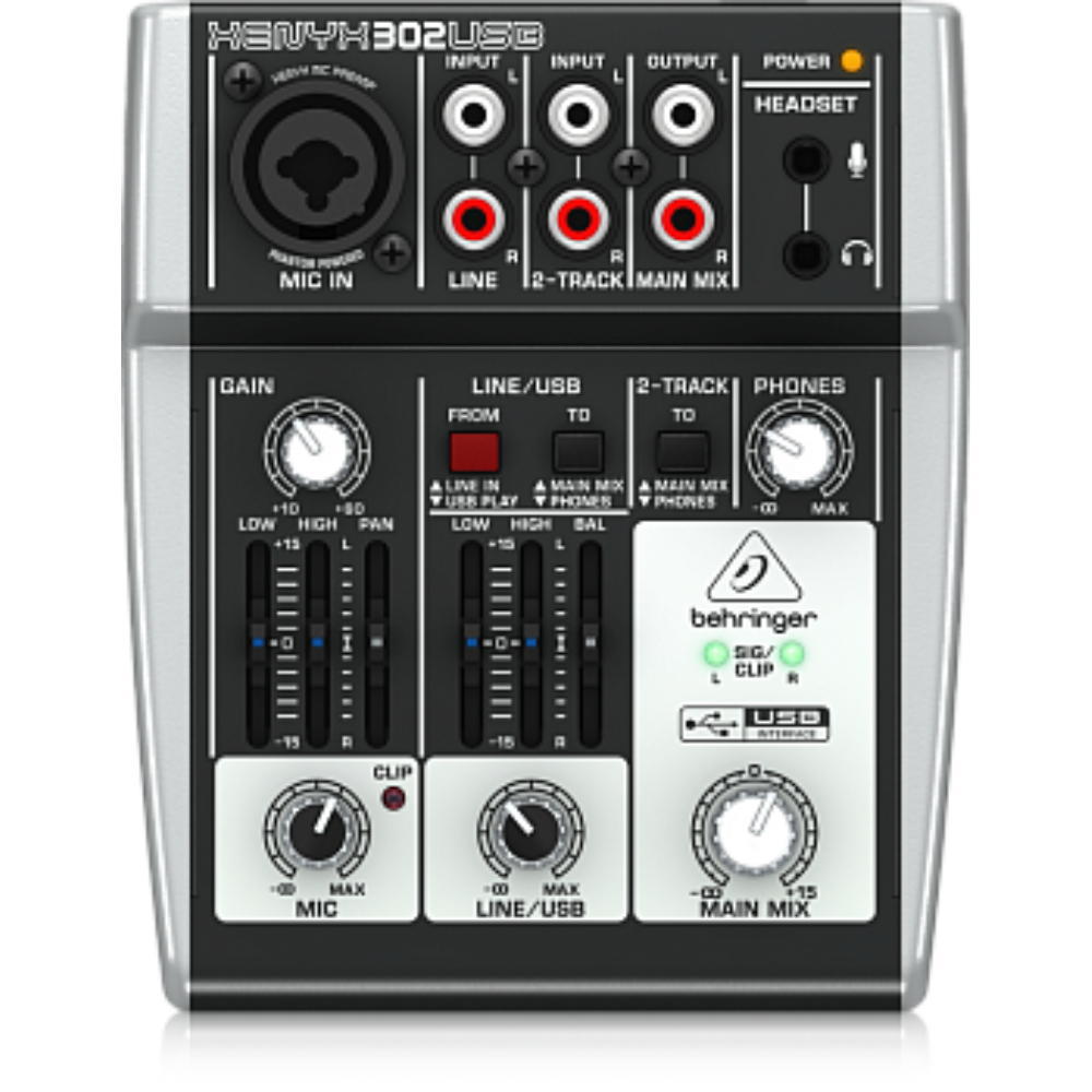 Аналоговый микшер Behringer 302USB - 6