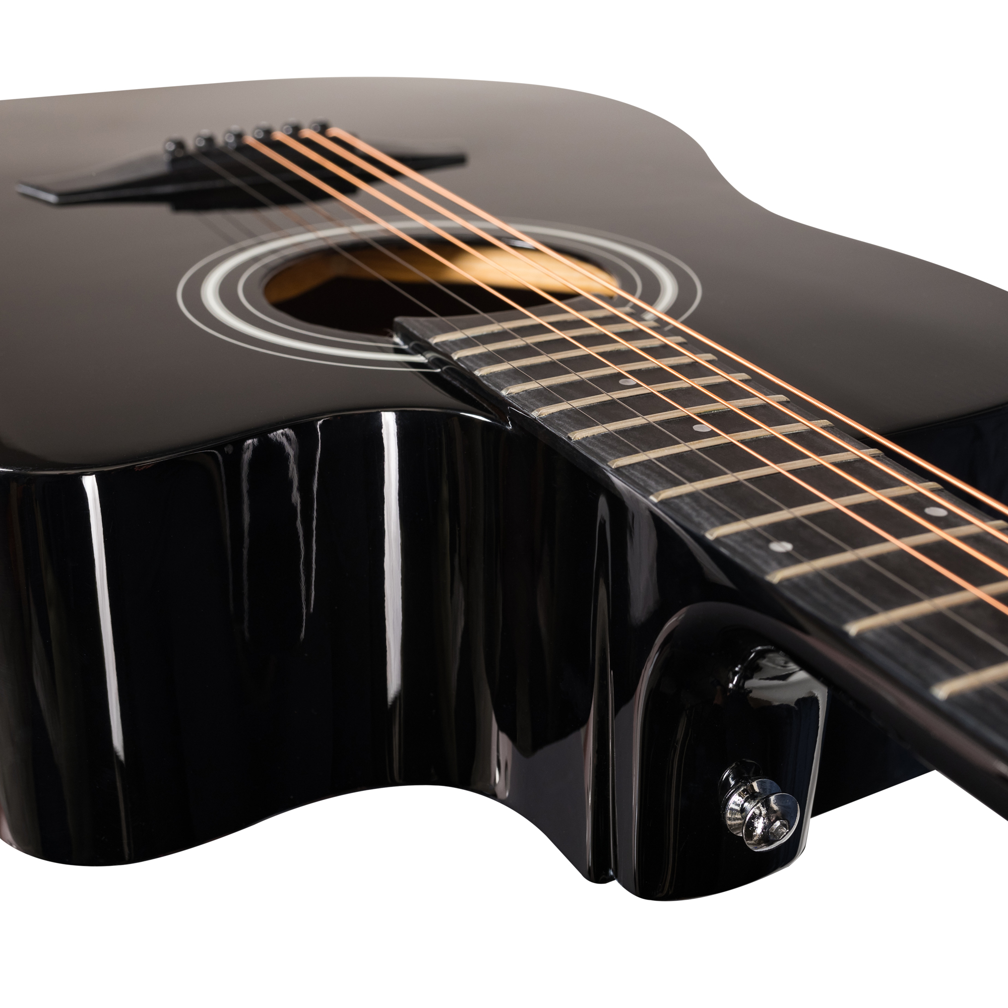 Акустическая гитара Rockdale Aurora D5 C BK Gloss, Черный - 18