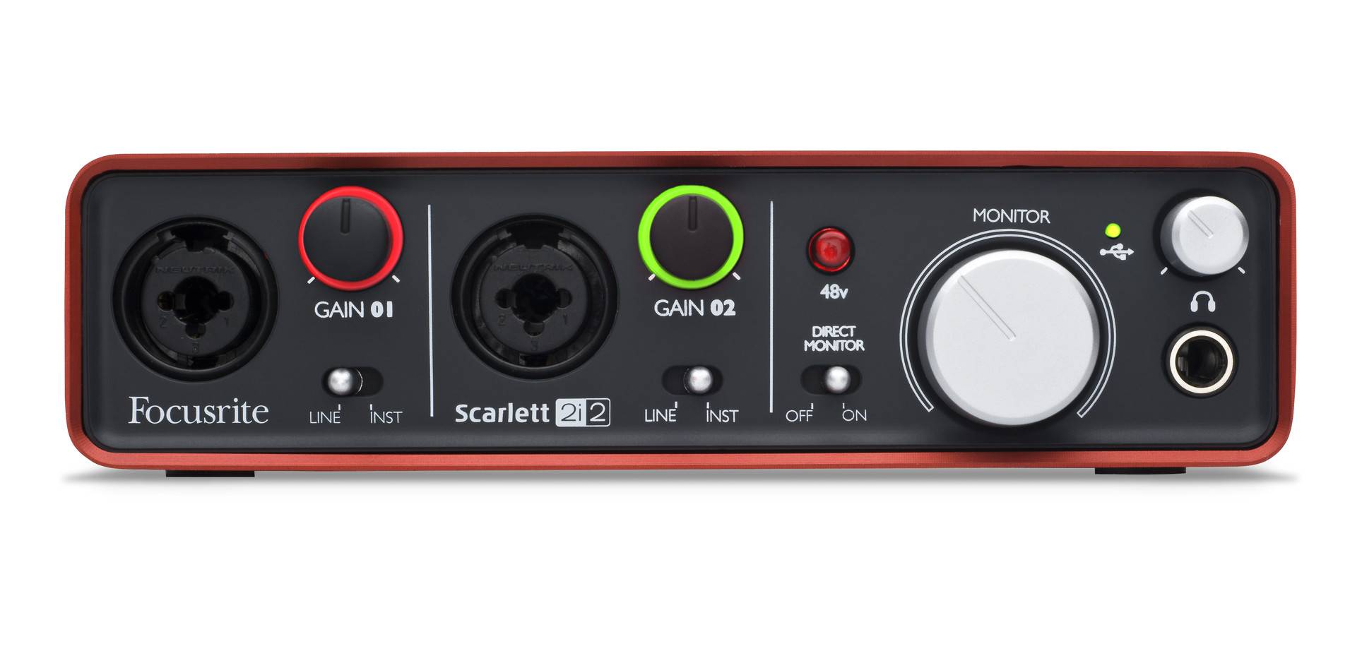 Аудиоинтерфейс Focusrite Scarlett 2i2, Черный - 10