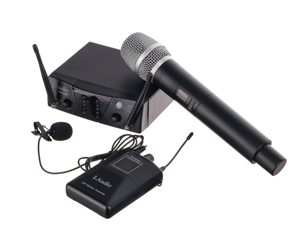 Двухканальная радиосистема с ручным передатчиком и петличкой LAudio PRO2-MP - 2