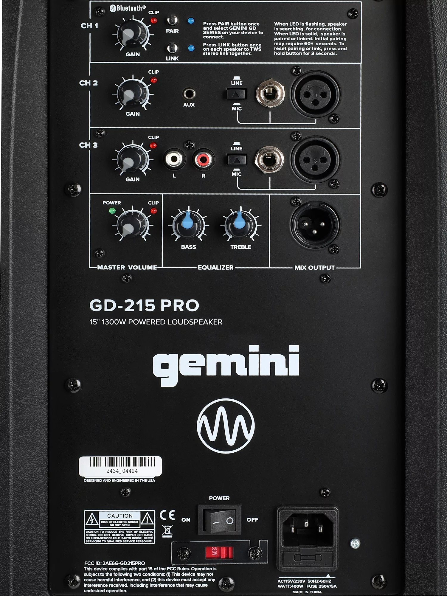 Активная акустическая система Gemini GD-215PRO - 28