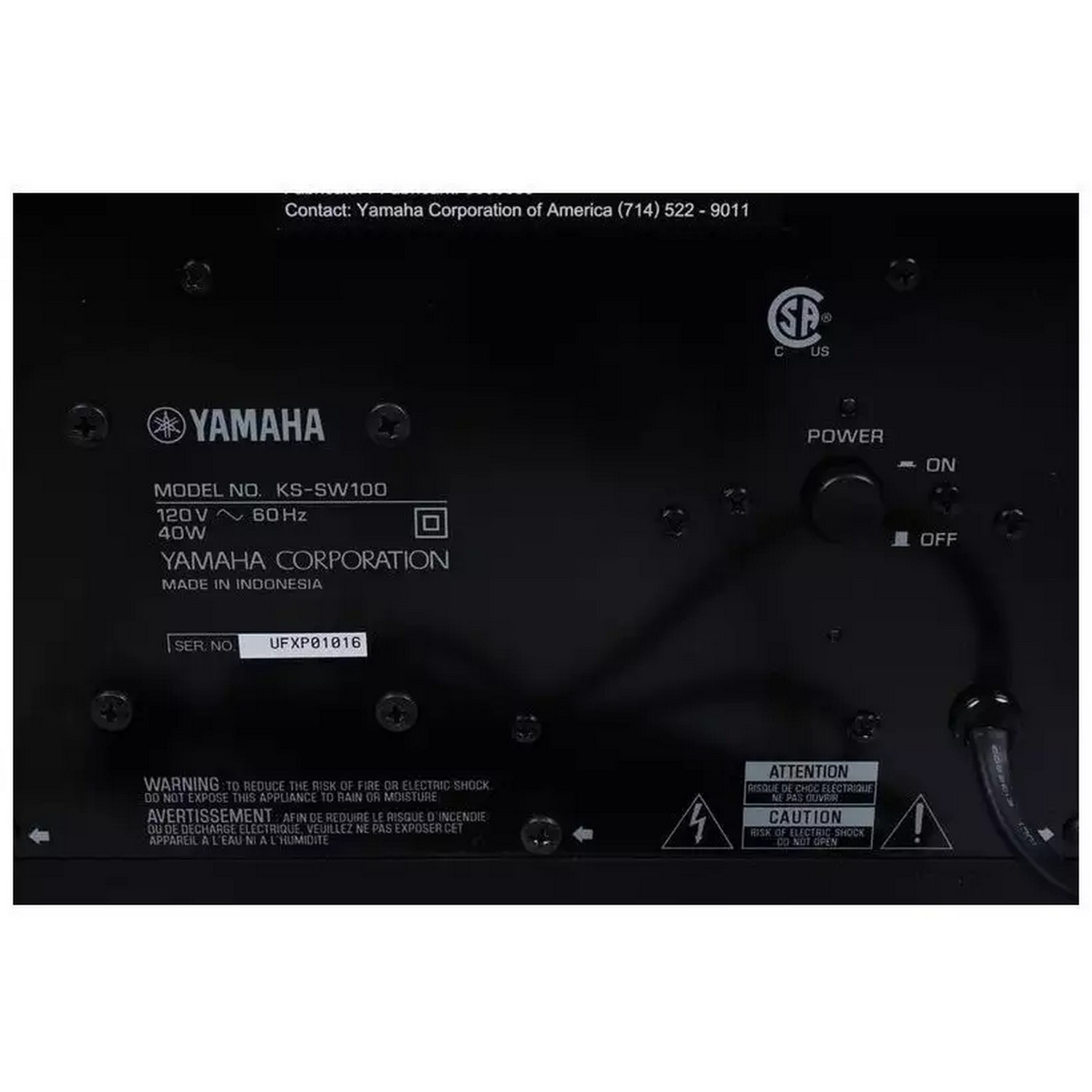 Сабвуфер для PSR-S серии Yamaha KS-SW100 - 13