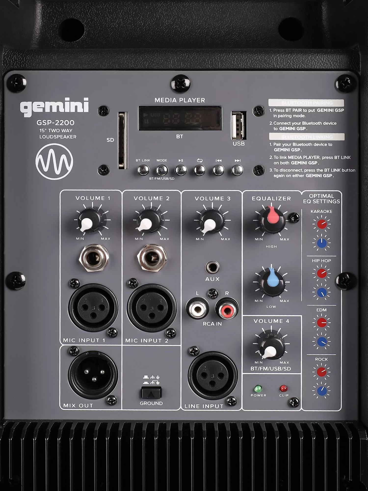 Активная акустическая система Gemini GSP-2200 - 39