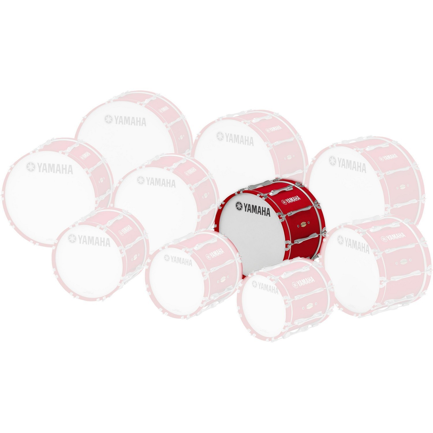 Маршевый барабан Yamaha MB8322 FESTIVE RED - 12