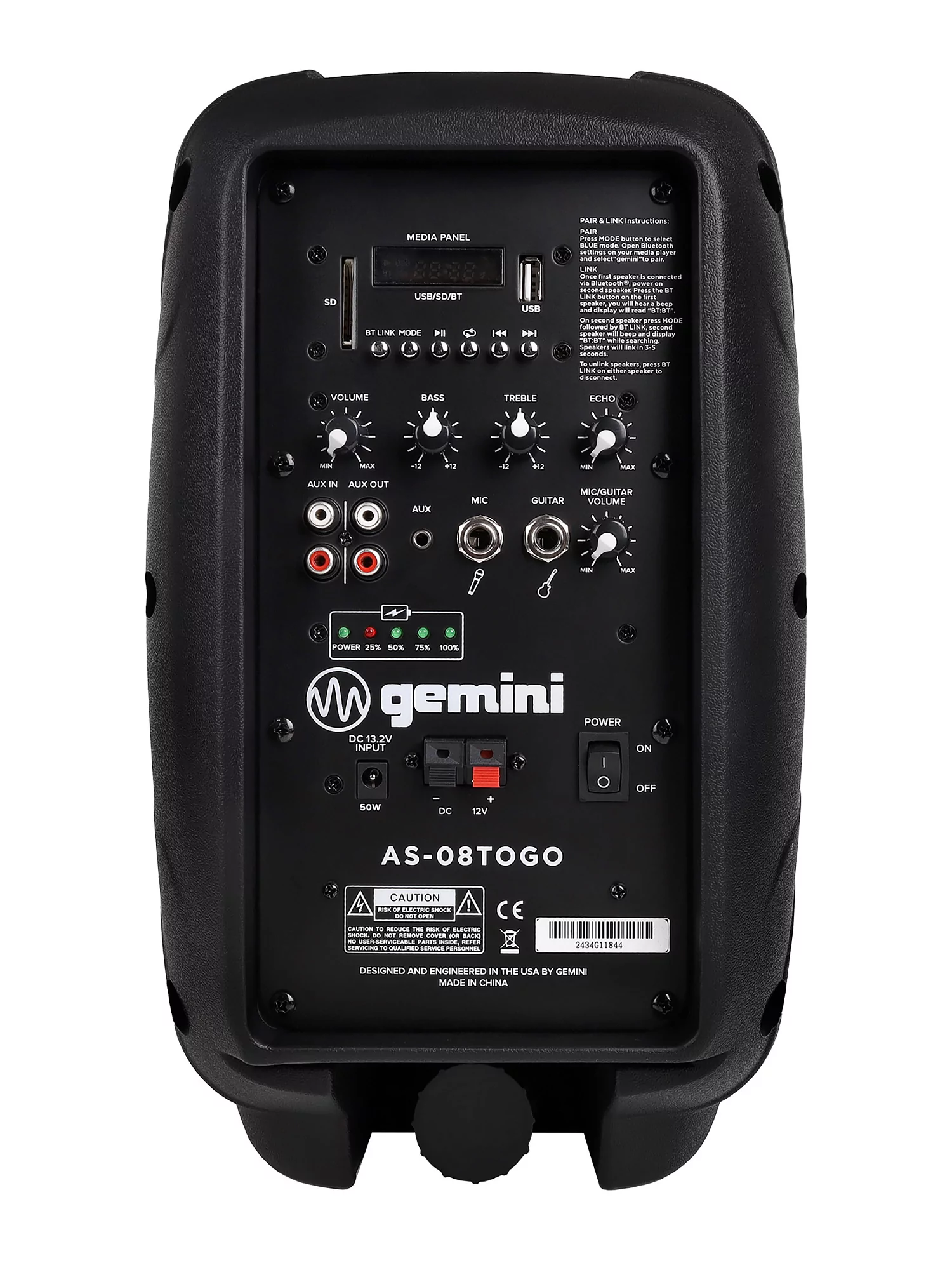 Активная акустическая система Gemini AS-08TOGO - 25