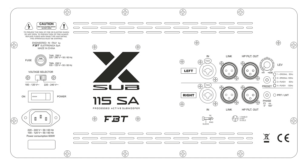 Сабвуфер FBT X-SUB 115SA - 9