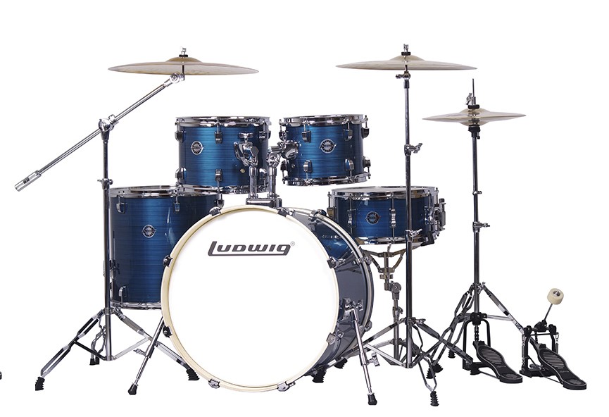 Барабанная установка Ludwig LC198-4 Accent Pro, синяя, 2 коробки - 5