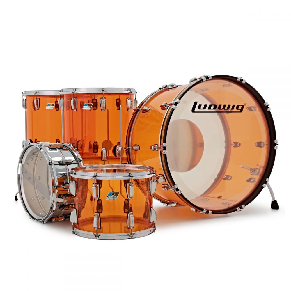 Набор барабанов Ludwig L8264LX47 Vistalite Zep Set, акрил, янтарь - 4