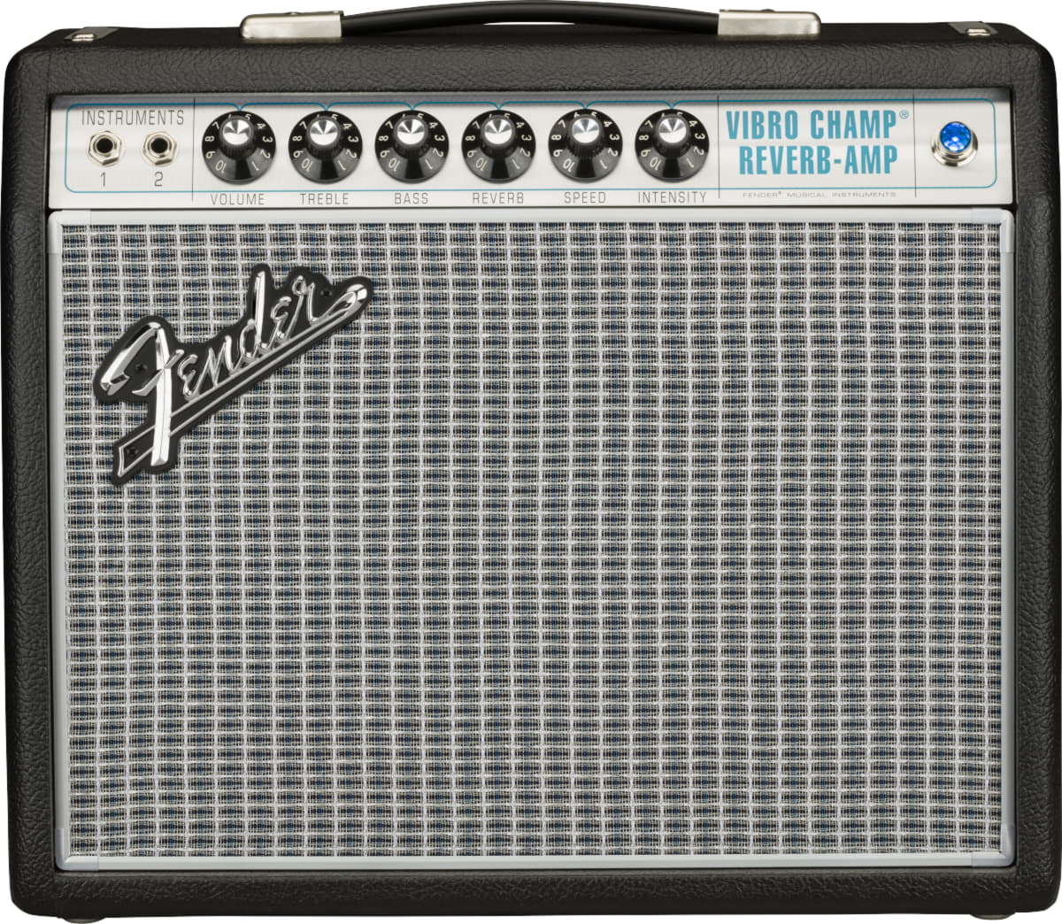 Комбоусилитель Fender 68' Custom Vibro Champ, Черный - 6