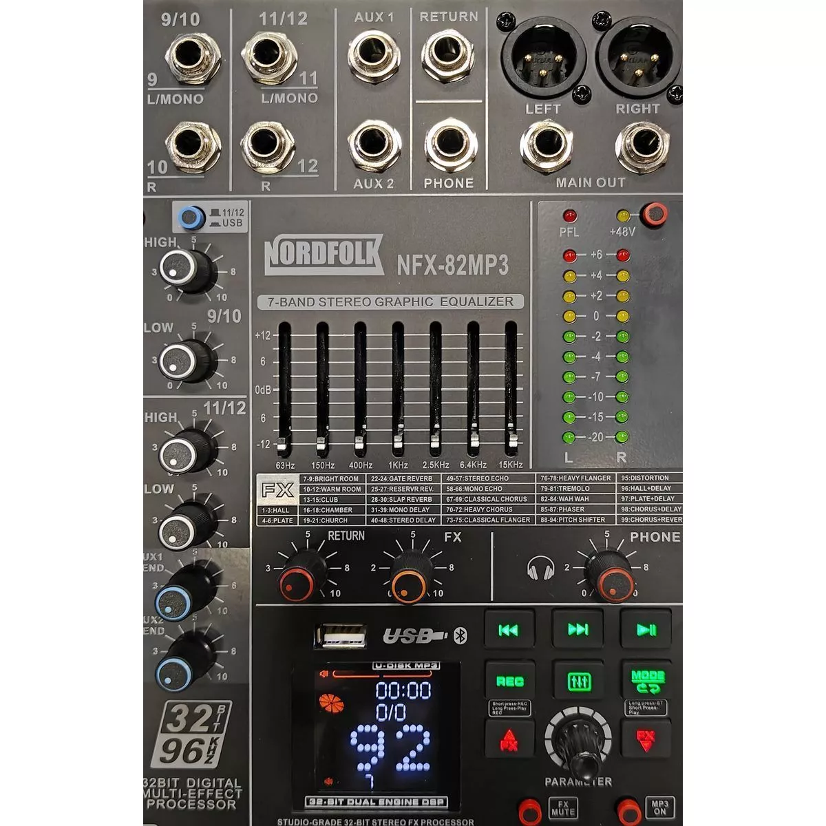 Микшерный пульт Nordfolk NFX-82MP3 - 9