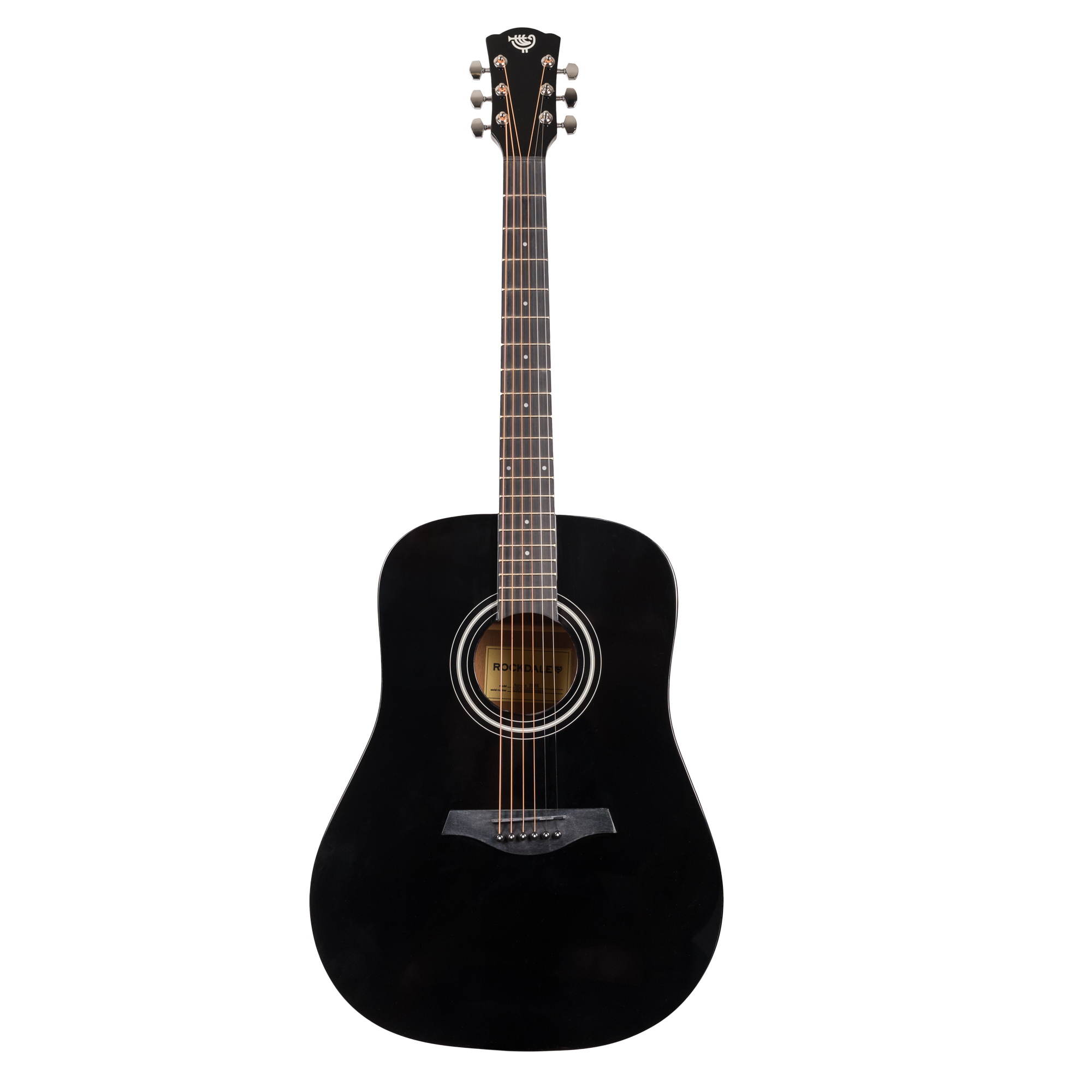 Акустическая гитара Rockdale Aurora D5 Bk Gloss, Черный - 12