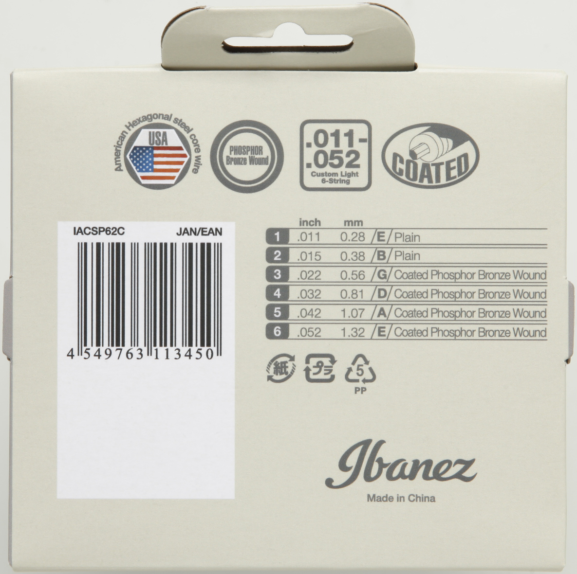 Струны Ibanez IACSP62C (11-52) - 8