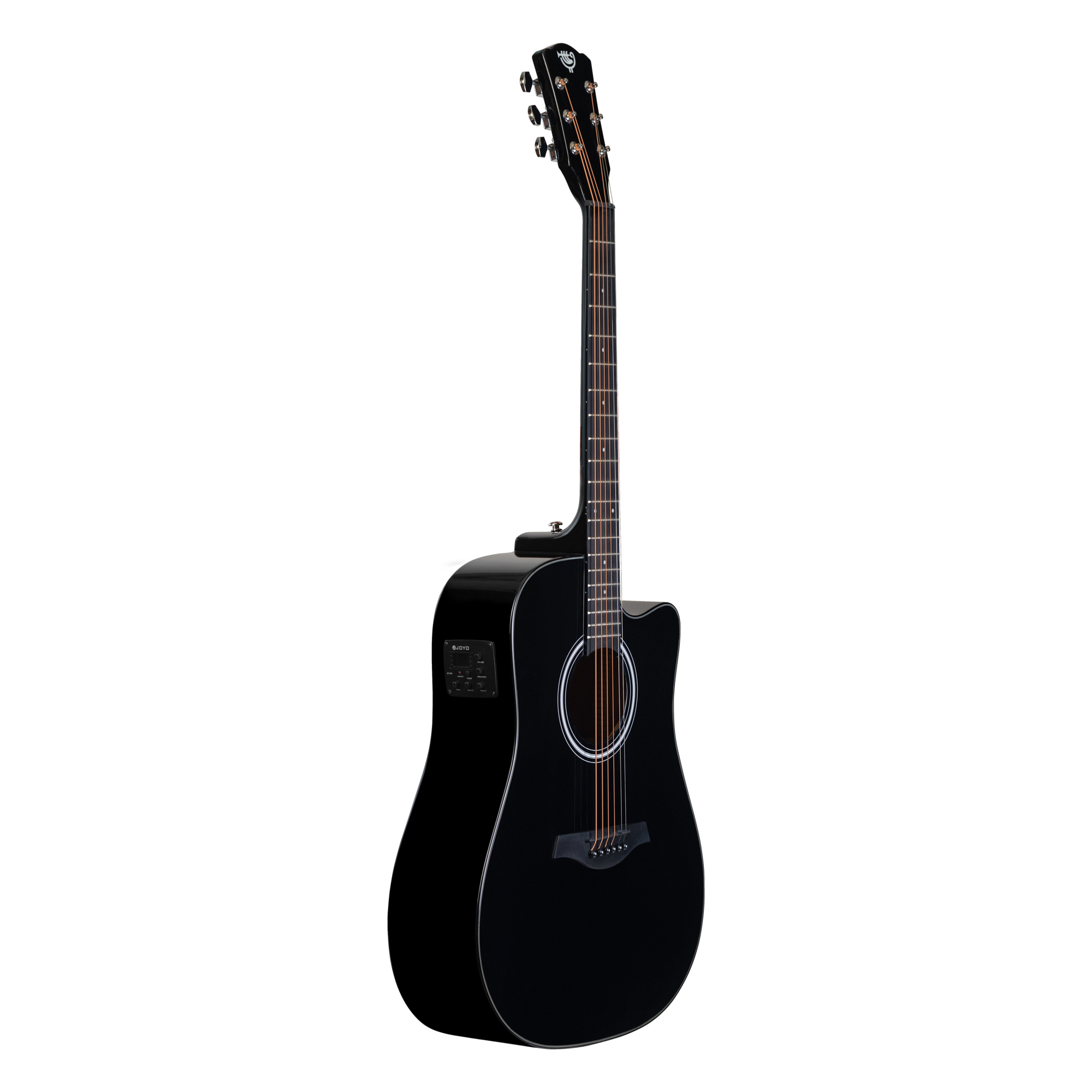 Акустическая гитара Rockdale Aurora D5 C BK E Gloss, Черный - 13