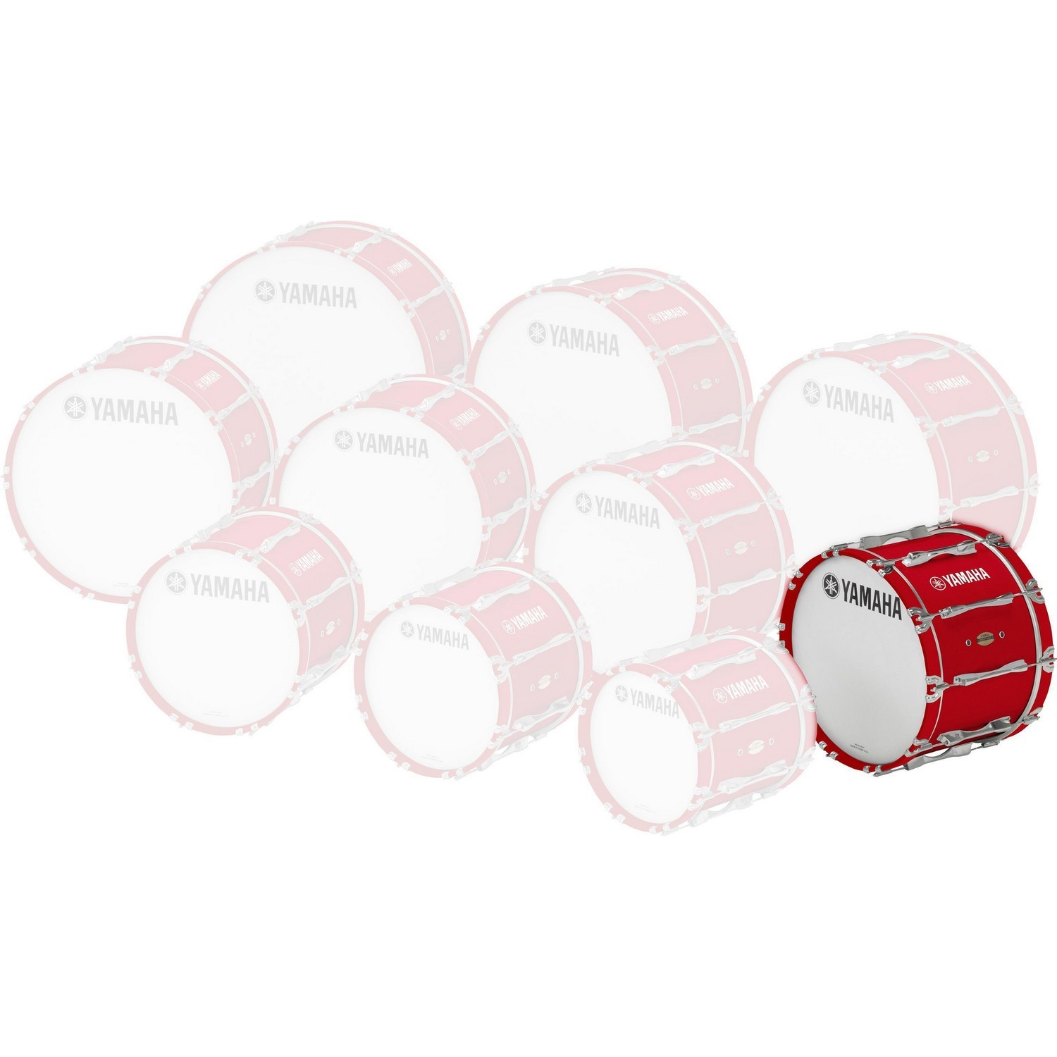 Маршевый барабан Yamaha MB8320 FESTIVE RED - 12