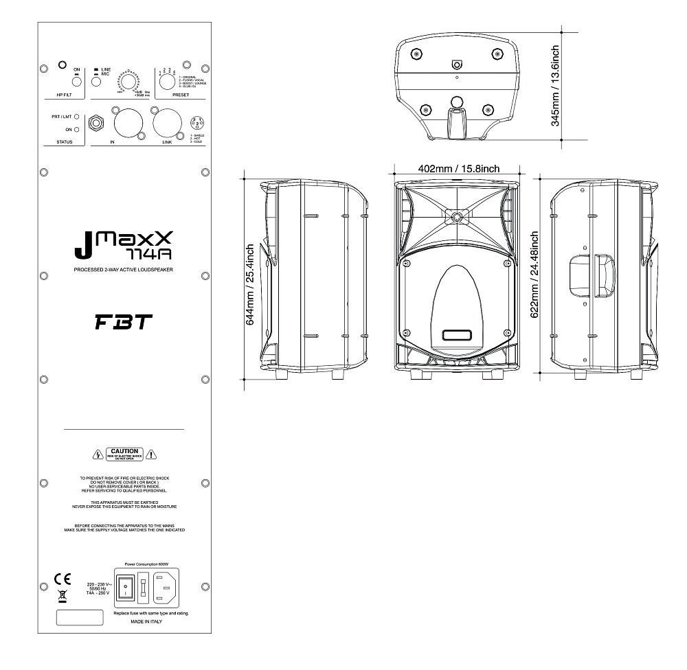 Активная акустическая система FBT JMaxX 114A - 11