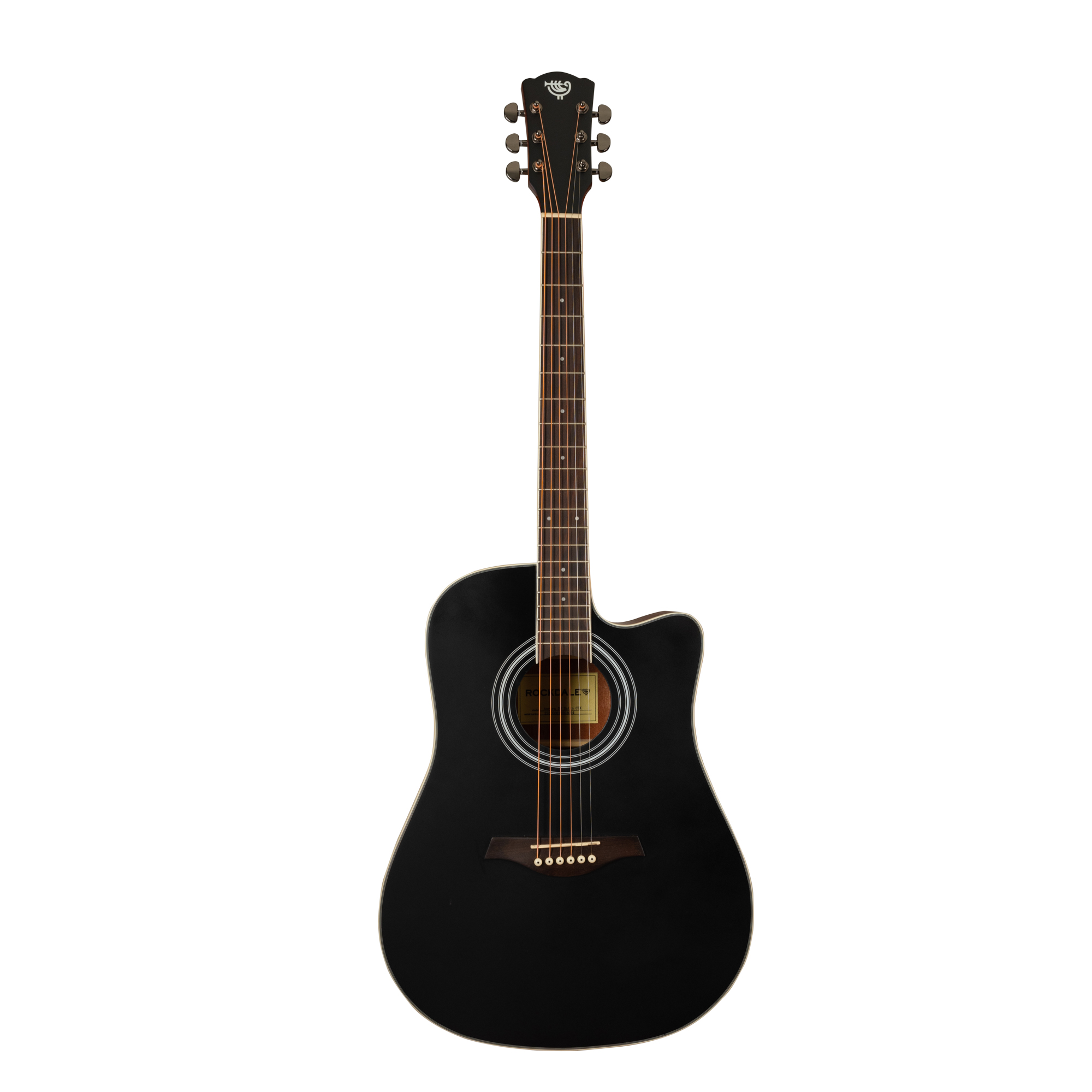 Акустическая гитара Rockdale Aurora D6 C Bk Satin, Черный - 12