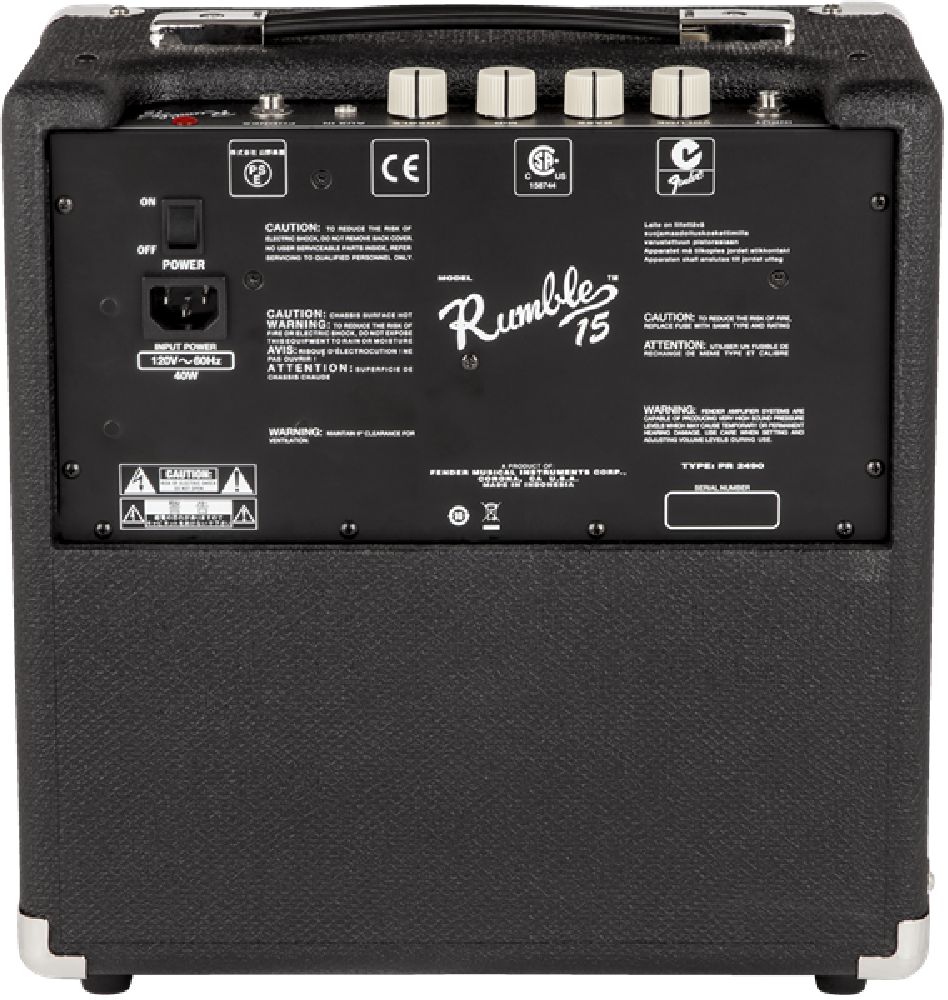 Комбоусилитель Fender RUMBLE 15 COMBO, Черный - 13