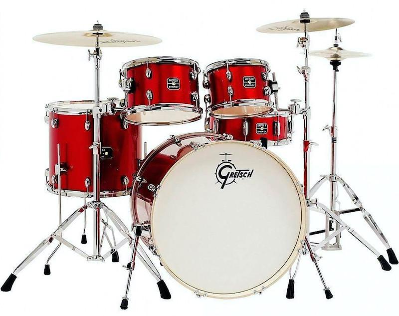 Барабанная установка Gretsch GE4E825R Energy, красная, 2 коробки - 4