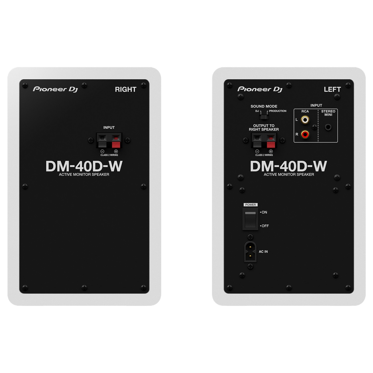 Пара студийных мониторов PIONEER DM-40D-W - 12