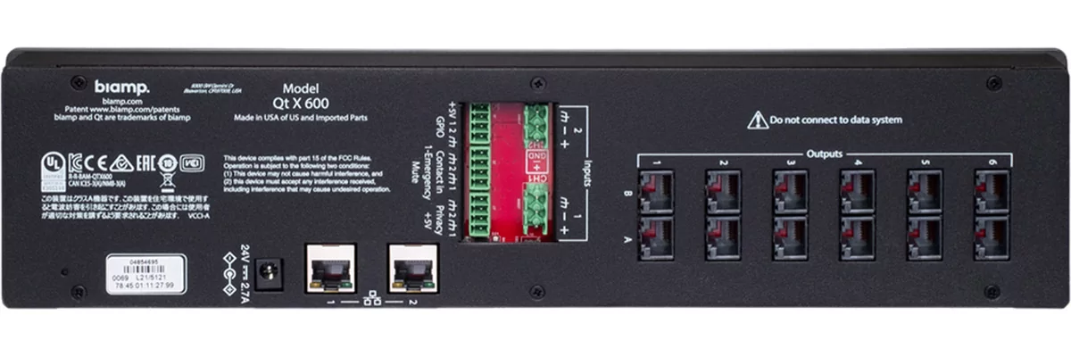 Аудиопроцессор Biamp Qt X 600 - 5
