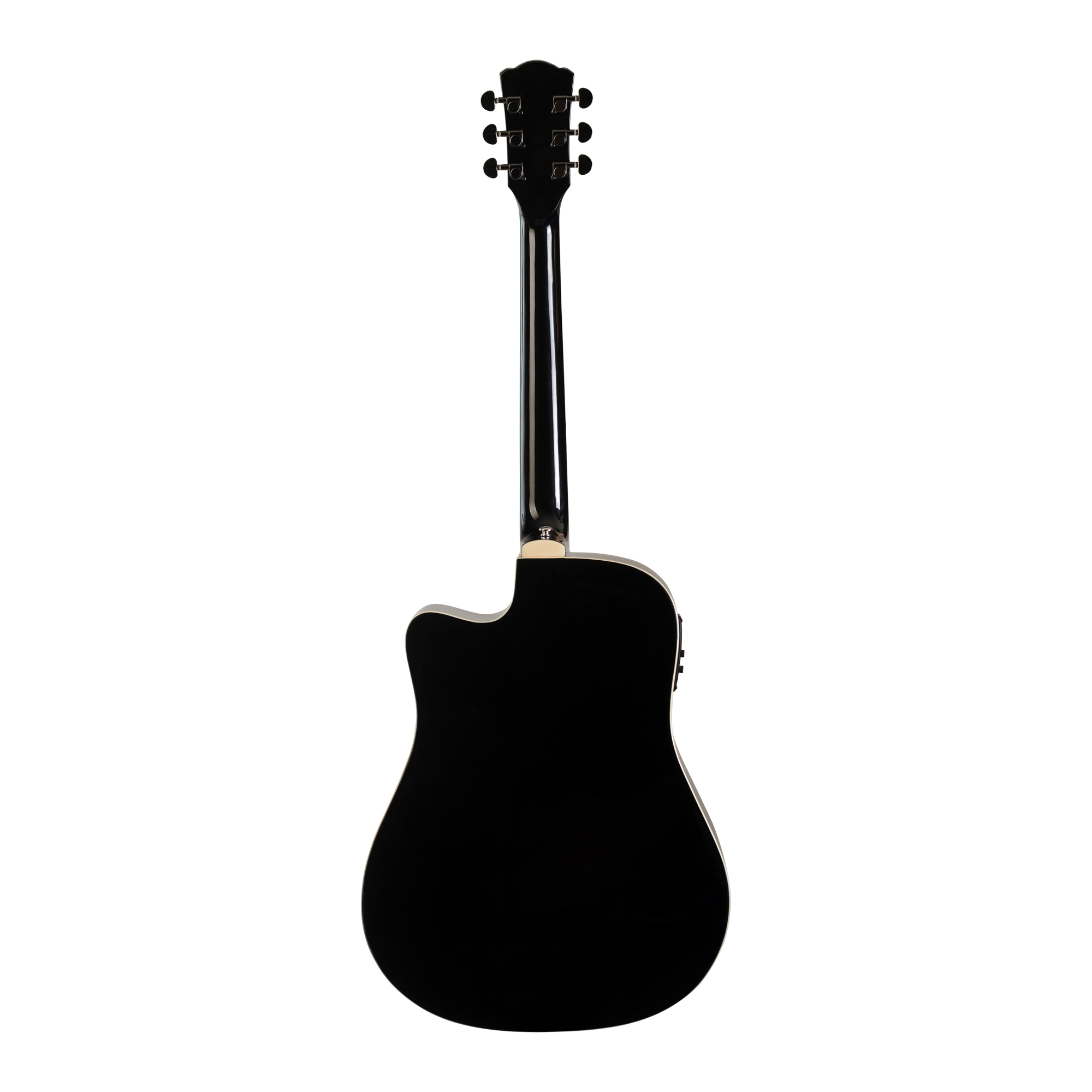 Акустическая гитара Rockdale Aurora D6 C Bk E Gloss, Черный - 14