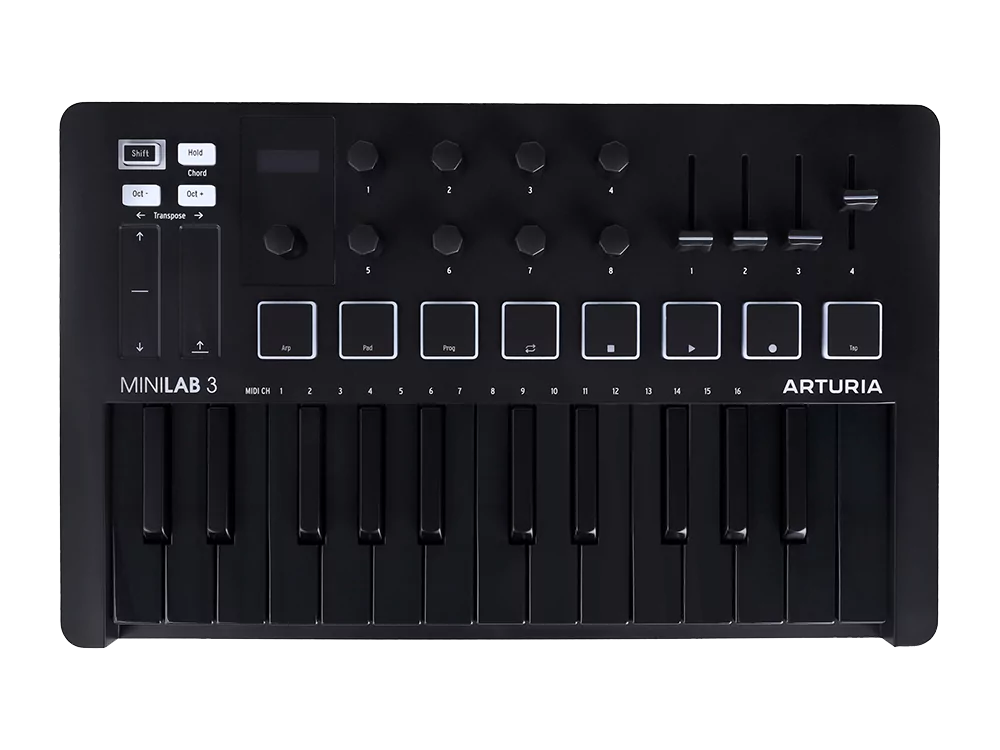 MIDI-клавиатура Arturia MiniLab 3 Deep Black - 16